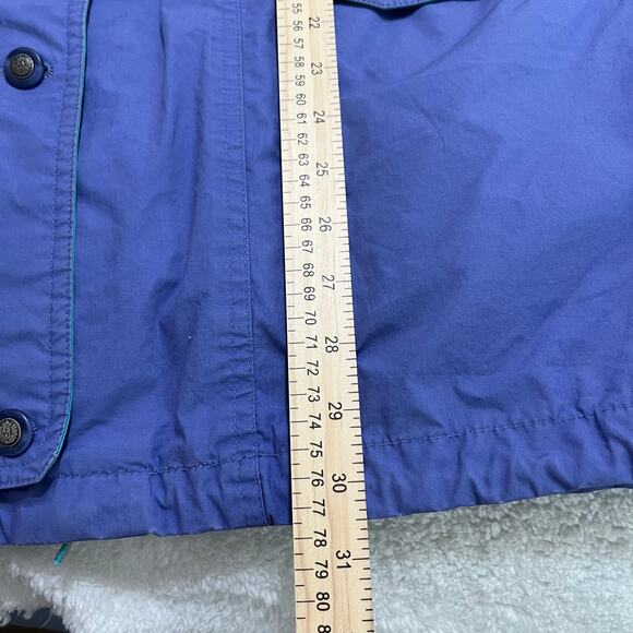 London Fog Women’s Windbreaker Sz Medium Purple/Green Drawstring Fully Lined - Picture 7 of 9